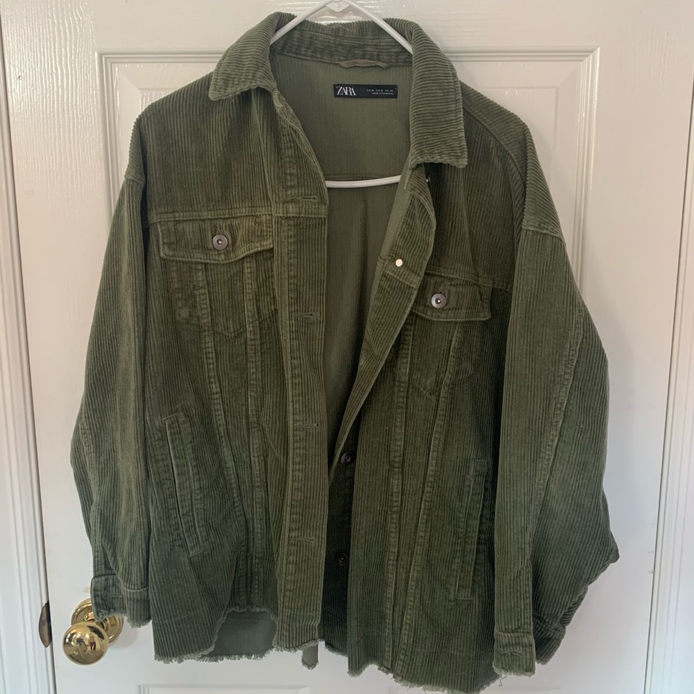 Green Zara Corduroy Jacket